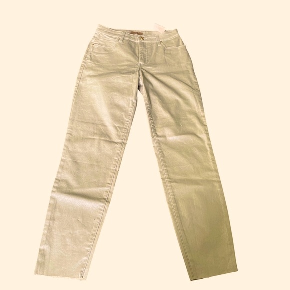 KUT from the Kloth High Rise Charlize Cigarette Leg Metalic Jeans Size 2 NWT - Picture 1 of 14